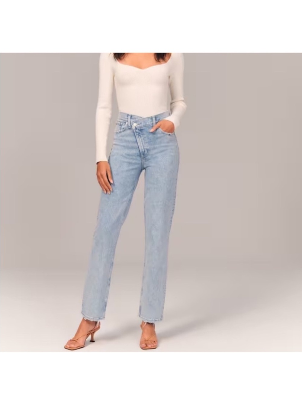 Abercrombie and Fitch Curve Love The 90s Straight Ultra High Rise Jeans